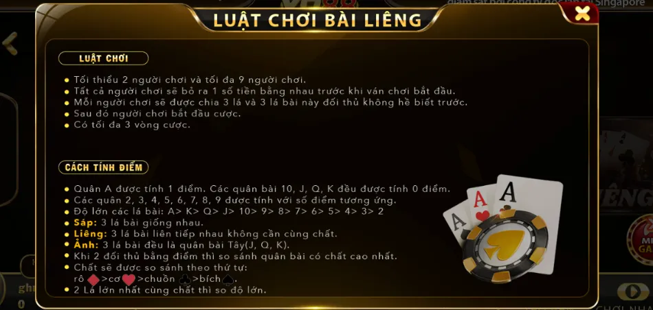 Hướng dẫn luật chơi Liêng tại Yo88