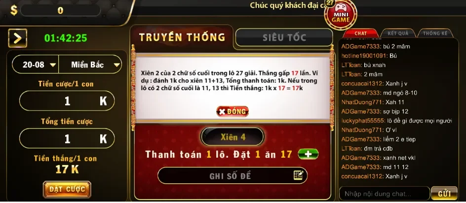 Luật chơi lô xiên và cách tính tiền tại Yo88